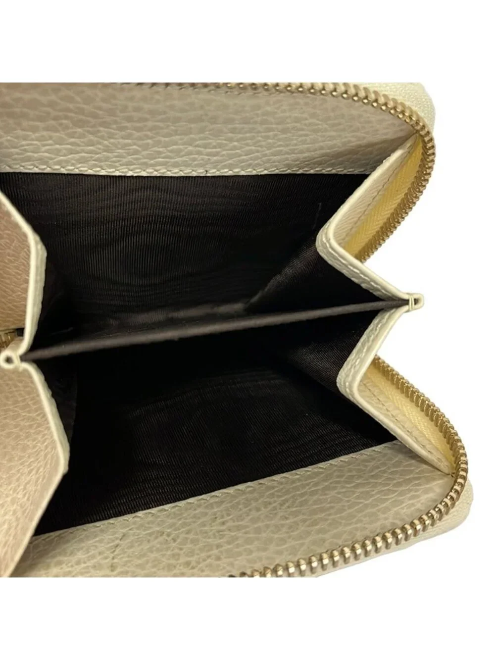 ★SOLD★ Gucci Bifold Wallet GG Pattern Beige Dark Brown Ivory Leather - Picture 4 of 6